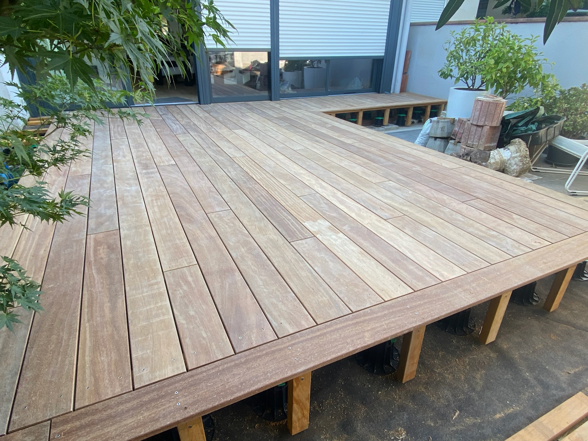 Terrasse en Cumaru vue 2