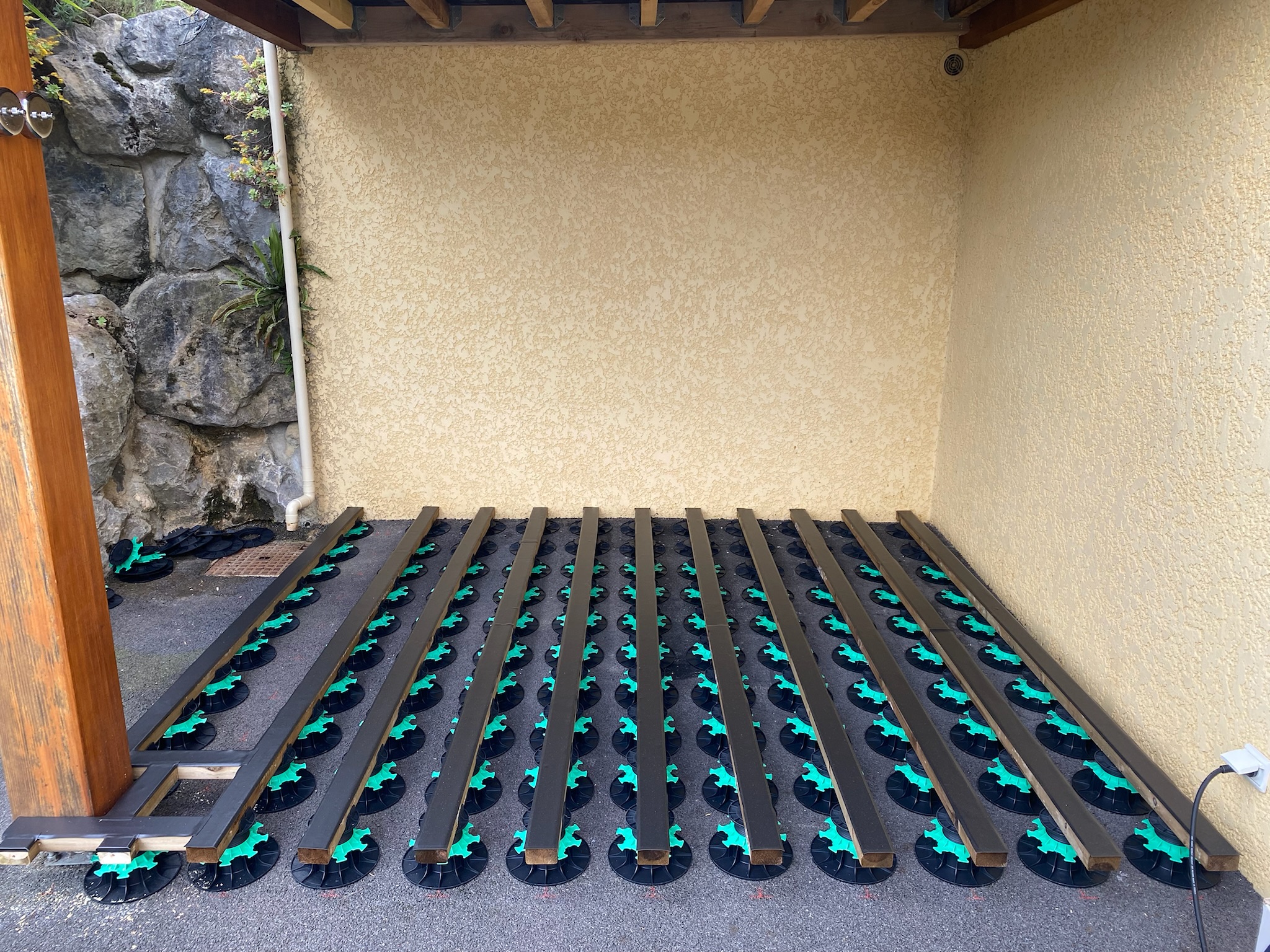Terrasse en Pin US vue 2